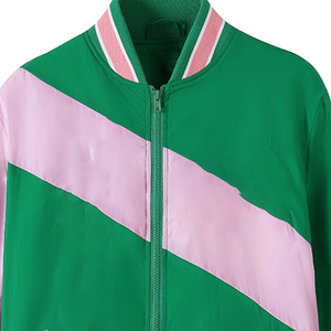 Veste coupe-vent imperméable grande taille AKA UV à changement de couleur, verte, blanche, rose, réactive, entièrement zippée, à capuche, streetwear, motif chevron - Product Image 6
