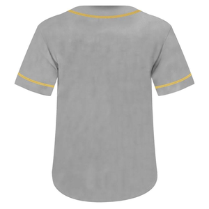 Camiseta de Béisbol de Alta Calidad con Botones Frontales, Impresión Digital Personalizada, 100% Poliéster, Secado Rápido, Cuello en V, Tirantes en T, Tejido de Malla - Product Image 2