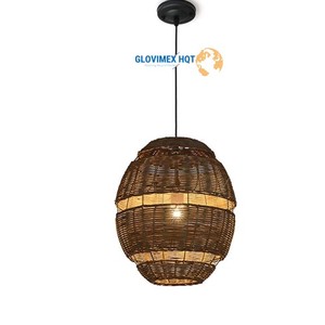 Lámpara Colgante de Bambú y Ratán Personalizada al por Mayor, Lámpara de Techo Hecha a Mano Natural para Proyectos Hoteleros - Product Image 1