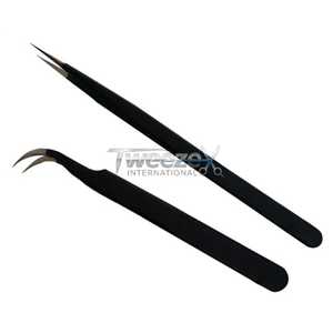 Pince à épiler Tweezex International en acier inoxydable de qualité supérieure, logo personnalisé pour les extensions de cils professionnelles, outil de beauté de précision - Product Image 5