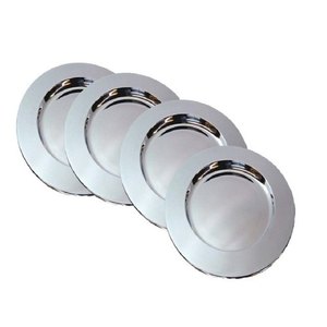 Assiette de service en métal martelé pour la restauration, idéale pour les mariages, restaurants et hôtels, parfaite comme sous-assiette pour la table. - Product Image 2