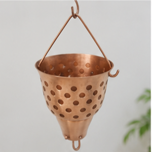 ชุดถังแขวนโซ่ทองแดงสำหรับตกแต่งสวนกลางแจ้ง สไตล์เรียบง่าย - Product Image 5