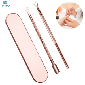 High-Quality Elegant Rose Gold Finish 2-Piece Nail Prep Kit Precision Dual-Ended Grooming Instrument Professional Cuticle Pusher - Product Image 3