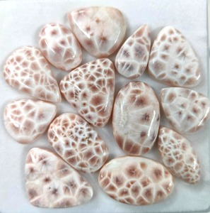Magnifique lot de pierres précieuses Larimar rose 100 % naturelles, cristal de Thomsonite, prix de gros, qualité supérieure, pour bagues, pendentifs et cadeaux - Product Image 5