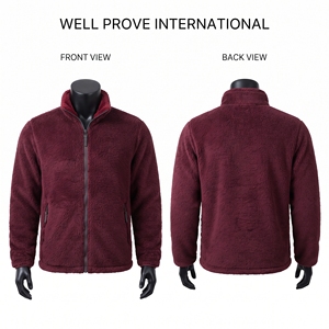 Chaqueta Bomber Sherpa Premium de 240 GSM, Color Marrón Caramelo, Cierre Frontal Completo, Bolsillos en el Pecho, Panel Trasero, Impermeable, Resistente al Viento, Camuflaje - Product Image 2