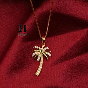 Luxury <b>Palm</b> <b>Tree</b> Pendant <b>Necklace</b> 14K Gold Plated VVS Moissanite Lab Grown Diamond Tropical Coconut <b>Tree</b> Charm <b>Necklace</b> forWomen - Product Image 6