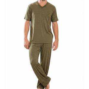 Pijamas Casuales de Invierno y Verano para Hombre, Suministro de Fábrica, 100% Algodón, Suaves, Transpirables, Tejidos, Ecológicos, Ropa de Dormir Cómoda para el Hogar - Product Image 5