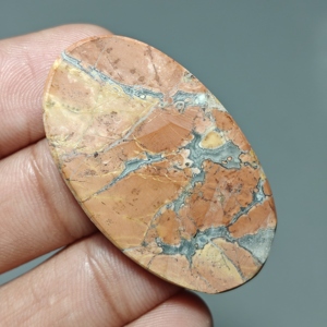 Cabujón de Jaspe Maligano Natural |   Gema ovalada de jaspe Maligano para bisutería |   42x24x5 mm. |   47 Ct. |   E349 - Product Image 2
