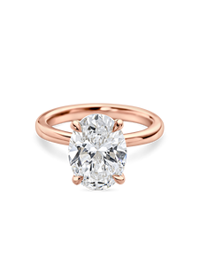 Anillo de Joyería Fina de Oro Amarillo Sólido de 18K, Personalizable, con Diamante Cultivado en Laboratorio de Corte Ovalado F VS2, Regalo de Boda o Compromiso para Mujer - Product Image 3