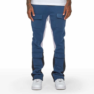 <b>Men</b> Stacked Flare Pants Breathable Structure for Comfort Activities Durable Cotton Material Windproof Eco-Friendly <b>Stretch</b> - Product Image 3