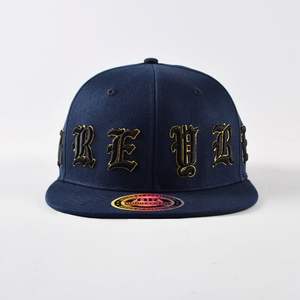 Gorras Snapback de Ciclismo de Malla Ajustables de 6 Paneles con Bordado 3D, Visera Plana, Azules, con Logotipo Personalizado, Venta al por Mayor, Aceptamos PayPal - Product Image 1