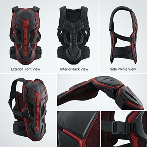 Professional Motocross Chest <b>Protector</b> Body Armor | Breathable Off-Road Dirt Bike Riding Guard | CE Approved MTB <b>Back</b> Protective - Product Image 5