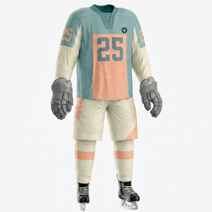 Uniforme de hockey sur glace professionnel pour hommes, ensemble maillot et short en tissu respirant, coupe confortable pour l'entraînement et les activités sportives - Product Image 2