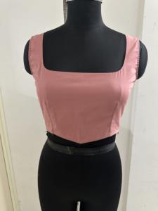 Women Sleeveless <b>Square</b> <b>Neck</b> Short Crop <b>Top</b> Solid Color Slim Fit Casual Summer Fashion <b>Tank</b> Blouse 100% Cotton Streetwear - Product Image 6