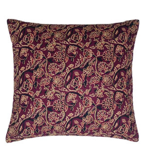 Housse de coussin carrée fonctionnelle 100 % coton, faite à la main, imprimé floral tie-dye, style bohème campagnard, écologique et lavable - Product Image 1