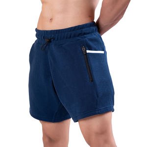 Men's Solid Elastic Waist Breathable <b>Quick</b> <b>Dry</b> Spandex/Polyester Casual Athletic Gym <b>Shorts</b> with Pockets OEM - Product Image 6
