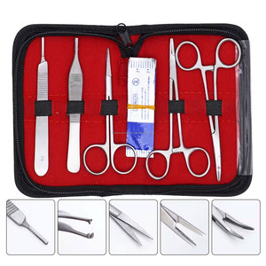 Stainless Steel Surgical Tissue Tweezer Set Iris Scissors Needle Holder Adson Forceps Hemostat Oral Surgery Instrument Kit - Product Image 2