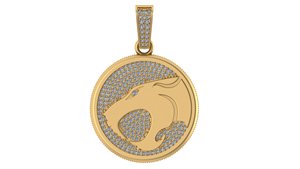 Amuleto de Joyería Fina de Moda, Plata 925 con Baño de Rodio, Personalizado, con Diamantes Cultivados en Laboratorio, Inspirado en Gato Salvaje Tempestadoso de Dibujos Animados, Estilo Hiphop para Fiesta - Product Image 3