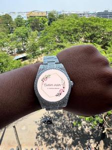 นาฬิกาข้อมือผู้ชายแบบอัตโนมัติ ตัวเรือนสแตนเลสสตีล ประดับเพชรคุณภาพสูง VVS Moissanite กันน้ำ ดีไซน์หรูหรา - Product Image 2