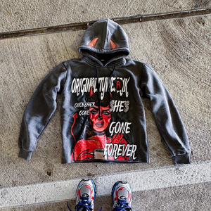 Conjunto de Sudadera con Capucha y Pantalones de Chándal para Hombre, de Algodón Grueso, con Logotipo Personalizado, Bordado Desgastado, Fabricante OEM - Product Image 1