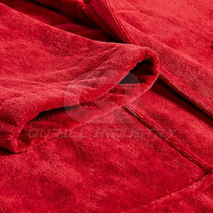 Peignoir classique en polaire pour homme, absorbant, 100% coton, manches longues, pour la maison, l'hôtel, le spa, la douche, la piscine et après le bain, avec ceinture. - Product Image 6
