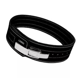 Cinturón de Levantamiento de Pesas de Cuero Ajustable de Alta Resistencia con Palanca Suave Personalizado OEM - Product Image 1