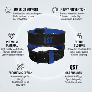 Ceinture de musculation en cuir de vachette robuste et respirante, largeur 4 pouces, boucle à ardillon simple, ceinture d'entraînement de force - Product Image 2