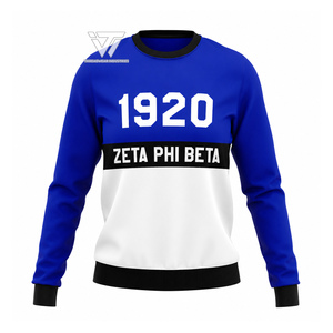 Sweat-shirt bleu roi brodé pour femme, style universitaire, de la sororité Zeta Phi Beta, personnalisable en gros, avec emblèmes grecs - Product Image 1