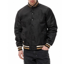 Chaqueta Varsity de Satén con Logotipo Personalizado de Alta Calidad, Chaqueta Deportiva Profesional de Invierno, Chaqueta de Satén Informal de Moda para Hombre - Product Image 1