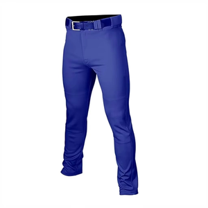 Pantalones de Béisbol y Sóftbol Transpirables de Alta Calidad, Diseño de Logotipo Personalizado, Cierre de Botones, Ropa Deportiva Larga para Equipos, Pantalones de Béisbol Azules - Product Image 2