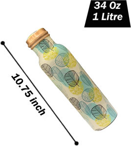 100% Pure Copper Metal Drinkware <b>Bottle</b> Custom Eco-Friendly Printed Leak-Proof <b>Glass</b> Disposable for <b>Drinking</b> - Product Image 4