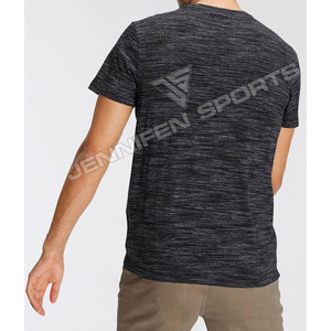Camiseta Deportiva Personalizada con Logotipo Privado para Gimnasio, Ropa Deportiva, Tejido de Algodón/Poliéster Texturizado, Transpirable y de Secado Rápido para Hombre - Product Image 6