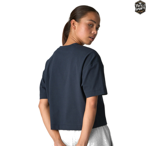 T-shirt court pour femme, col rond, manches courtes, couleur unie, tricot en coton, coupe régulière, respirant, décontracté, à porter au printemps et en été - Product Image 6