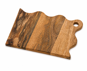 Planche à découper en bois artisanale avec poignée |   Planche à découper en bois de qualité supérieure |   Planche de service pour fromages, pains et charcuteries - Product Image 2