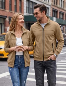Veste polaire zippée moderne pour homme, col montant, sweat-shirt décontracté pour l'automne et l'hiver, avec personnalisation de marque pour les commandes en gros - Product Image 5