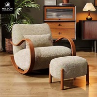 Fauteuil à bascule design, style vintage, pour appartement, maison d'hôtes, salon, balcon, fauteuil de détente individuel