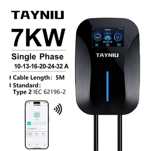 Cargador para Vehículos Eléctricos TAYNIU Boltmini APP, 7KW / 22kw, 32A, Cable de 5 Metros, Tipo 2, <span class=keywords><strong>Wallbox</strong></span>, 7KW Monofásico, 22KW Trifásico, Envío desde Tailandia - Product Image 1
