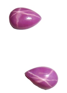 Rubis Étoilé Rose Poire 8x12 mm 5 Carats, Cabochon Poli Opacifié Créé en Laboratoire avec Effet Étoile à 6 Branches pour la Fabrication de Bijoux - Product Image 4