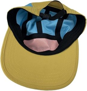 Casquette Trucker Unisexe 5 Panneaux en Tissu Mesh Color Block, Visière Plate Ajustée, Décontractée, pour Extérieur, Printemps-Été, Taille Adulte - Product Image 6