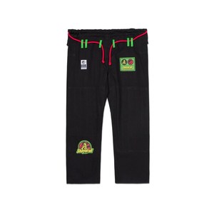 Kimono brésilien unisexe noir BJJ Gi Jiu Jitsu Uniforme 100% coton Haut unisexe Shoyorol Batch # 105 Respirant avec logo personnalisé 440g - Product Image 6