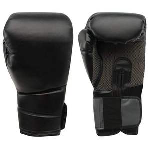 <b>Silver</b> Red PU Boxing <b>Gloves</b> Full Finger Lace-up Wrist Support Adult Training Gear - Product Image 4