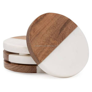 Posavasos y alfombrillas con forma de hexágono de madera de corteza de árbol de mango natural y alfombrillas - Product Image 5