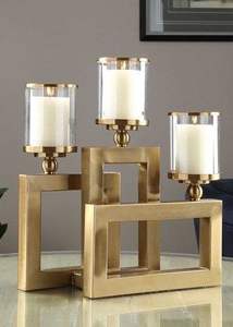 Porte-bougie en laiton de luxe, style vintage, support à bougie en métal – Moderne pour table à manger, décoration d'hôtel et d'événements – Qualité d'exportation - Product Image 3