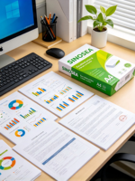 Papier A4 Sinosea GE-A4-01 70-80GSM en Pâte Vierge, 500 Feuilles/Rame, 5 Rames/Boîte, Compatible Jet d'Encre, Usage Industriel, Zhejiang