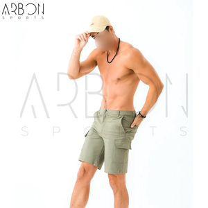 Shorts cargo en toile pour hommes, couleur vert olive, service OEM ODM, entièrement personnalisés, confortables, nouvelle arrivée, meilleur prix, streetwear - Product Image 3