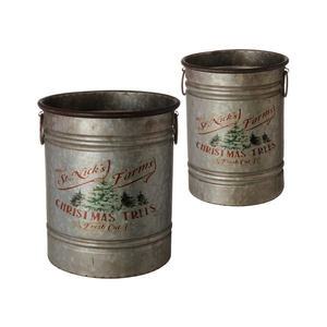 Macetas Rústicas de Metal Galvanizado Magnolia Farms para Árboles de Navidad, Decoración Navideña para el Hogar - Product Image 2