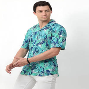 Chemise à manches courtes en coton pour hommes personnalisée OEM avec col boutonné respirant à séchage rapide pour une tenue décontractée d'été pour adolescents - Product Image 4