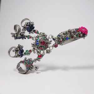 Conjuntos de Joyería Nupcial India al por Mayor para Mujer, Hermosos y Hechos a Mano, Chapados en Oro, con Pendientes Antiguos y Collar de Gargantilla - Product Image 4