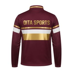 <b>Men</b> Maroon Gold Hockey Sports <b>Jacket</b> Polyester Athletic Training Wear Team Uniform Outdoor Sports Apparel Performance <b>Jacket</b> - Product Image 2