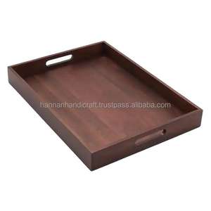 Bandeja de Madera con Acabado Natural y Logotipo Personalizado, Perfecta para Restaurantes y Hoteles, Multifuncional, para Servir y Exhibir Alimentos - Product Image 2